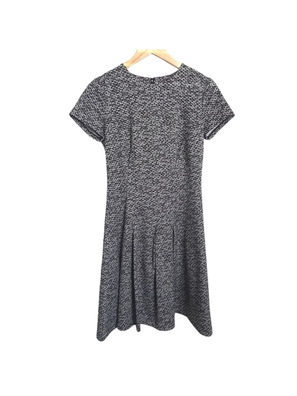 MICHAEL Michael Kors Fit & Flare Dress, Black, White, Short Sleeve Size 6